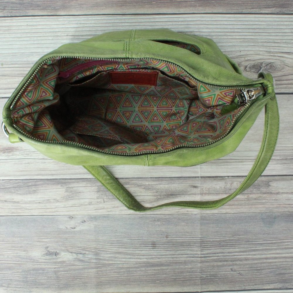 HOBO The Original Women's Avocado Green Leather Shoulder Crossbody Bag - Picture 4 of 11